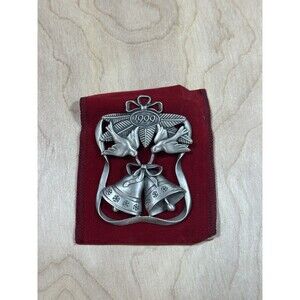 Avon Fine Collectibles Ornament Season of Peace Pewter Doves Bells 1999